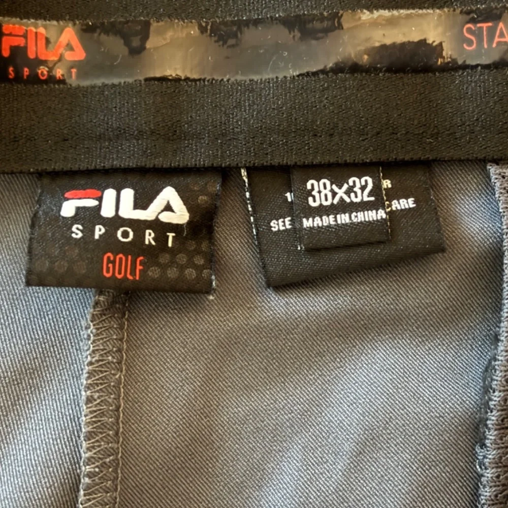 Fila Two Pair Gray Navy Blue Stay The Course Golf Pants Men's Size 38 X 32